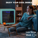 Advwin Mini Bar Fridge Cooler Blue Retro Fridge