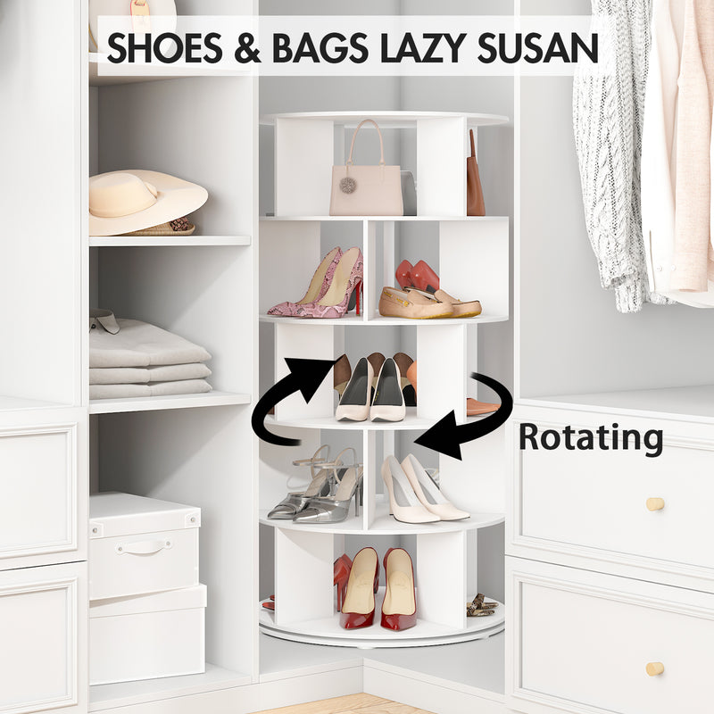 Advwin 5-Tier 360° Rotating Shoe Rack & Organizer