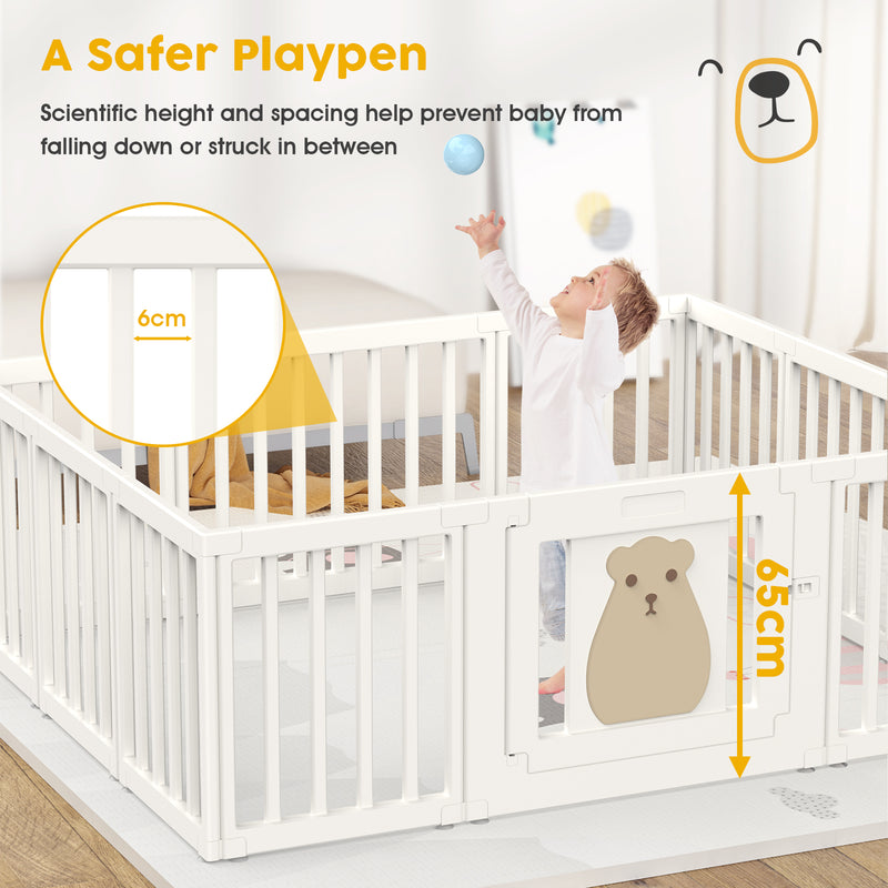 Advwin Baby Playpen 10 Panels Baby Fence