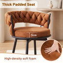 Advwin Set of 4 360° Swivel Bar Stools with Backrest