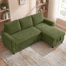 Advwin L Shaped Sectional Sofa Bed w/ Storage Chaise