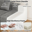 Advwin Armless Sofa Chair Chenille Fabric Modular Sofa