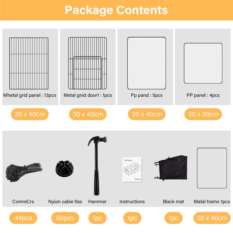 Advwin Small Animal Playpen with Doors & Waterproof Mat