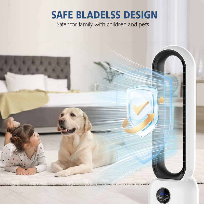Advwin Upgraded Bladeless Tower Fan with Remote