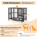 Advwin Folding Heavy-Duty Steel Dog Crate Furniture