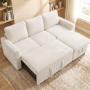 Advwin L Shaped Sectional Sofa Bed w/ Storage Chaise