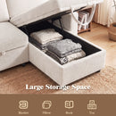 Advwin L Shaped Sectional Sofa Bed w/ Storage Chaise