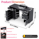 Advwin Manicure Table Glass Top w/Dust Collector