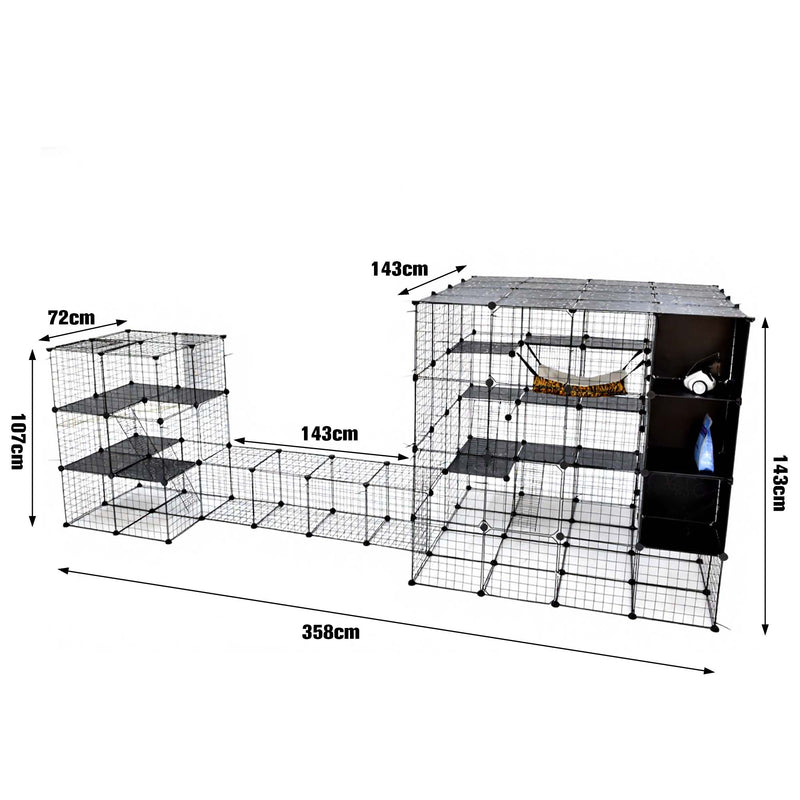 Advwin Cat Enclosures DIY Pet Kennels Playpen for 1-6 Cats