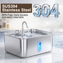 Advwin 15L Stainless Steel Dog Water Fountain w/ 6 Filters