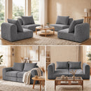 Advwin 172cm Modular Corduroy 3-in-1 Sofa Lounger