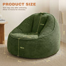 Advwin 90*92cm Corduroy Beanbag Sofa with Backrest