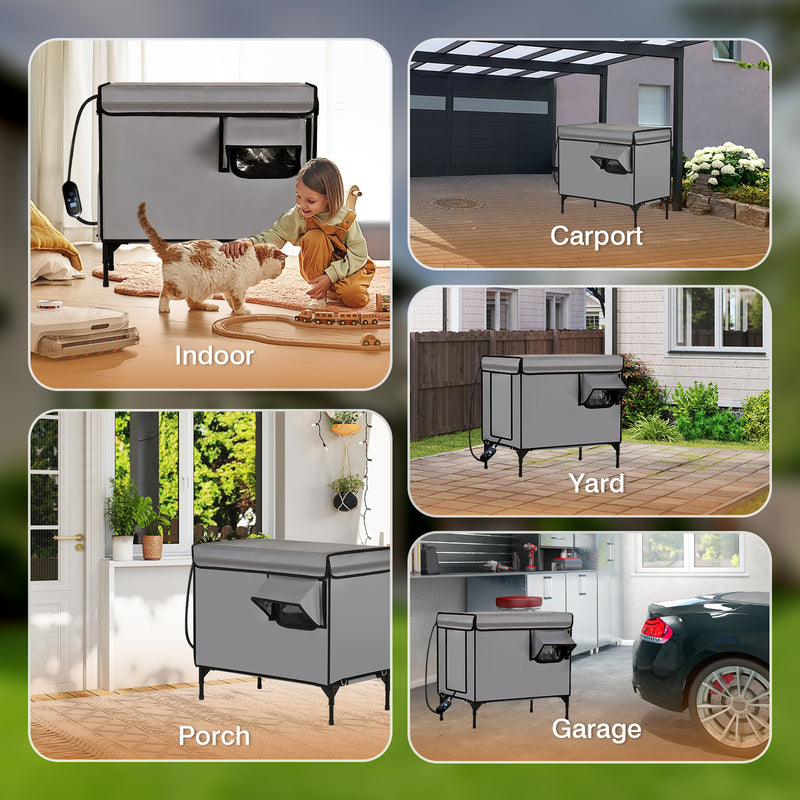 Advwin Heated Cat House for Outside Winter