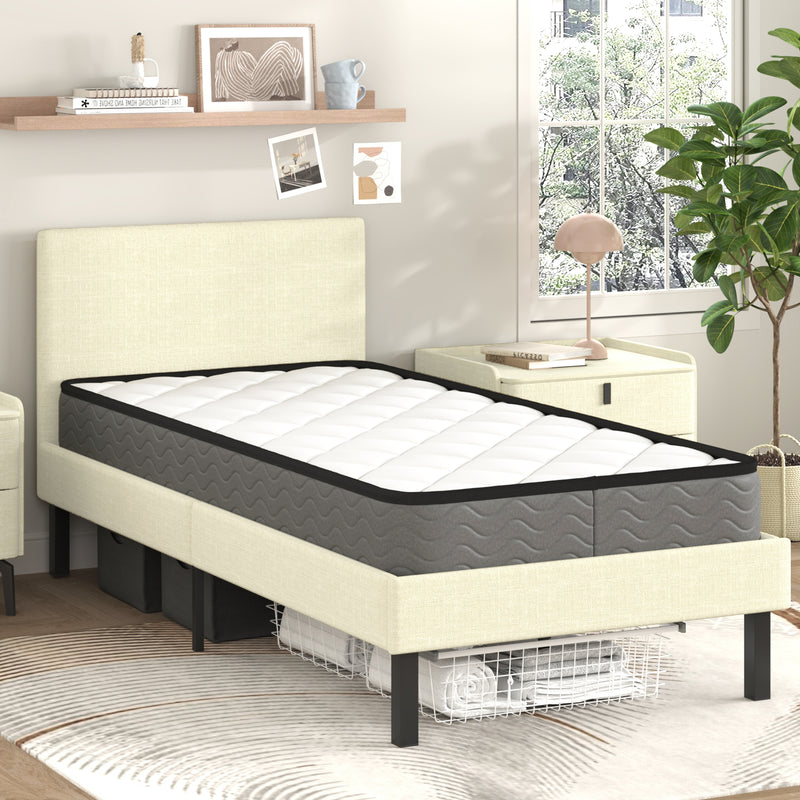 Advwin Bed Frame Fabric Mattress Base Single/Double