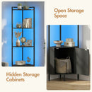 Advwin 4-Tier Corner Cabinet with LED Light 160cm (Pre-Order)