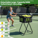 Advwin Foldable Tennis Pickleball Cart w/ Removable Ball Bag