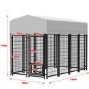 Advwin Dog Cage with UV-Resistant Waterproof Roof