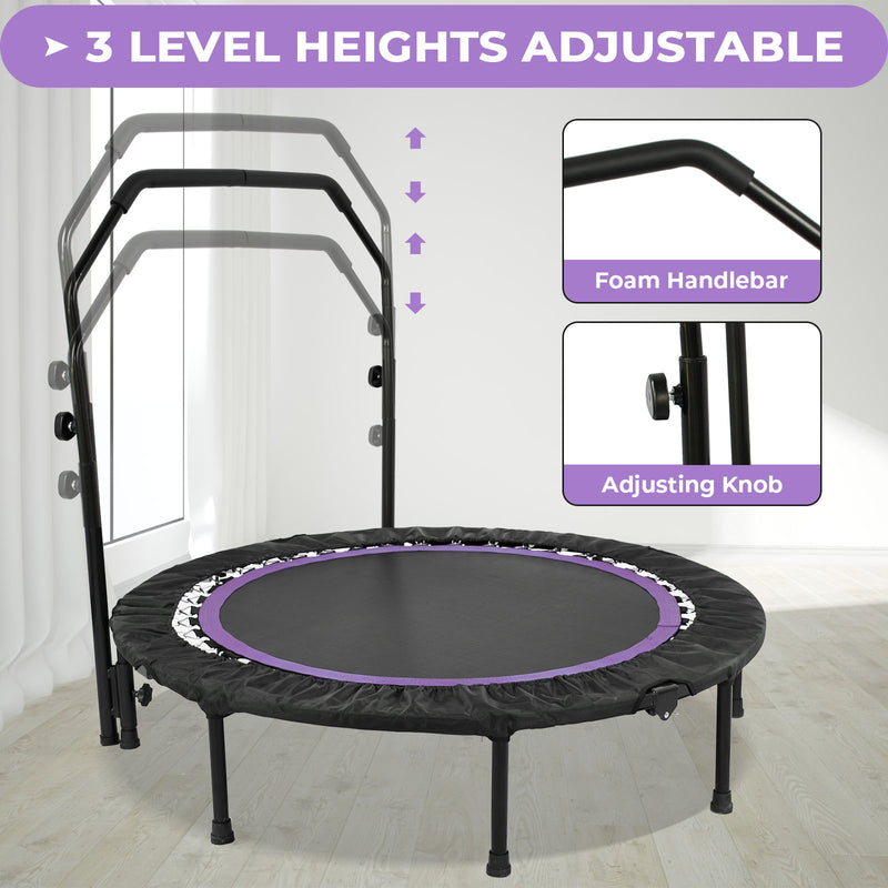 Advwin 48 inch Foldable Trampoline w/Adjustable Handle