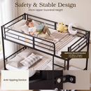 Advwin Metal Triple Sleeper Bunk Bed Single Black