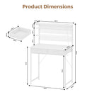 Advwin 80cm Small Desk w/ Monitor Stand & Pegboard