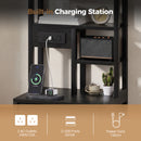 Advwin LED Bedside Table with Charging Station & 3 Drawers