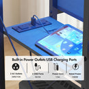 Advwin U Shaped Gaming Desk with LED Lights 148cm