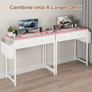 Advwin 80cm Small Desk with 2 Drawers and Storage Bag