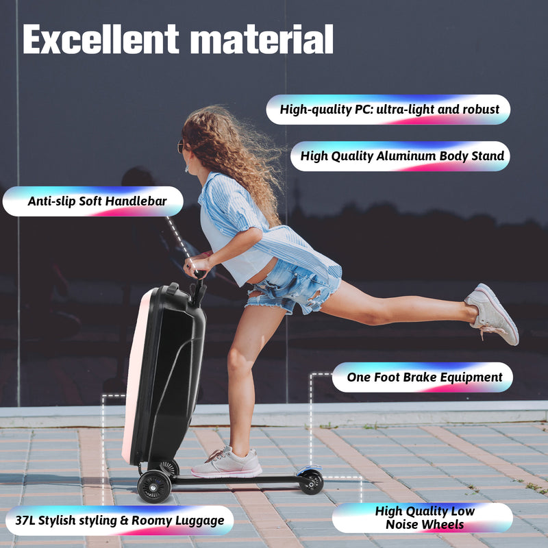 Advwin 2-in-1 Foldable Scooter Suitcase for Kids