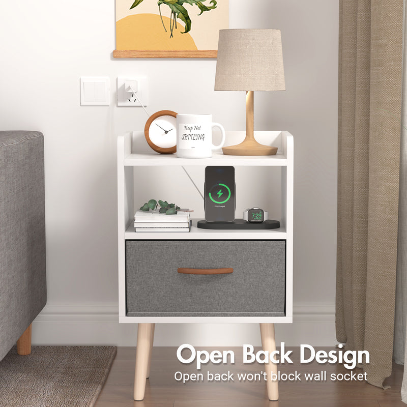 Advwin Bedside Table Fabric Drawer Side Tables(Pre_Order)