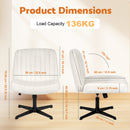 Advwin Armless Office Chair Criss-Cross No Wheel