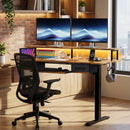 Advwin Electric Standing Desk with Drawers Keyboard