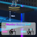 Advwin Gaming Desk with LED Lights & Power Outlets