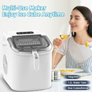 Advwin 12KG Self-Cleaning Ice Makers with Handle White