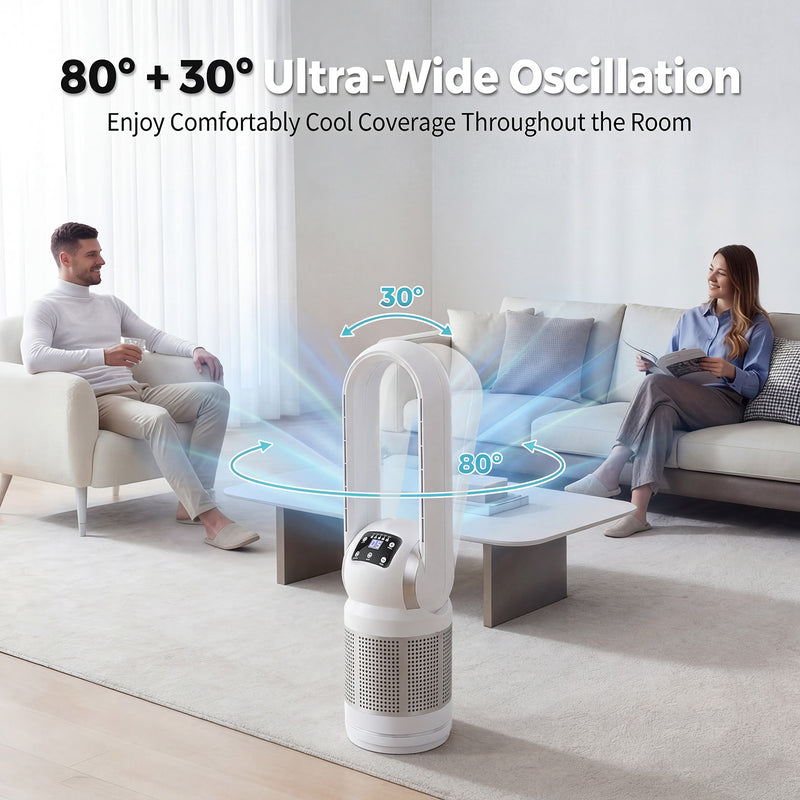 Advwin Fans Advwin Heater Bladeless Tower Fan with Air Purifier