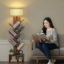 Advwin 6 Tier Tree Bookshelf w/ 3-Color Light