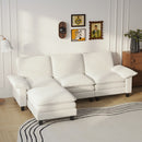Advwin 261cm 3 Seater Sofa with Movable Ottoman