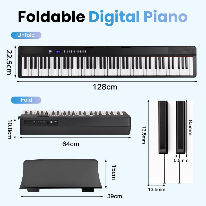 Advwin 88-Key Foldable Electronic Keyboard Piano
