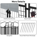 Advwin 8 Panels Outdoor Dog Kennel w/ Secure Lock