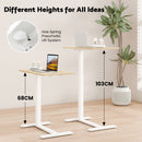 Advwin Mobile Standing Desk Pneumatic Height Adjustable