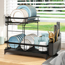 Advwin 2 Tier Dish Plate Drainer Cutlery Holder