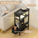 Advwin LED Bedside Table w/ AC Outlets and USB Ports
