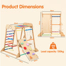 Advwin 9-in-1 Kids Wooden Climbing Frame w/ Slide & Swing