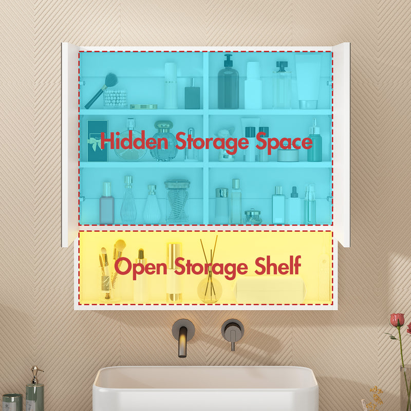 Advwin LED Bathroom Mirror Cabinet Wall Mounted