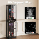 Advwin 4 Tier LED Glass Display Cabinet 160cm