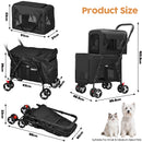 Advwin 3-in-1 Double Pet Stroller for Dogs and Cats