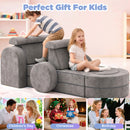 Advwin 16pcs Kids DIY Modular Play Couch Grey