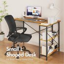 Advwin L Shaped Computer Desk with Storage Shelves