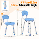 Advwin Adjustable 360° Swivel Shower Chair for Seniors