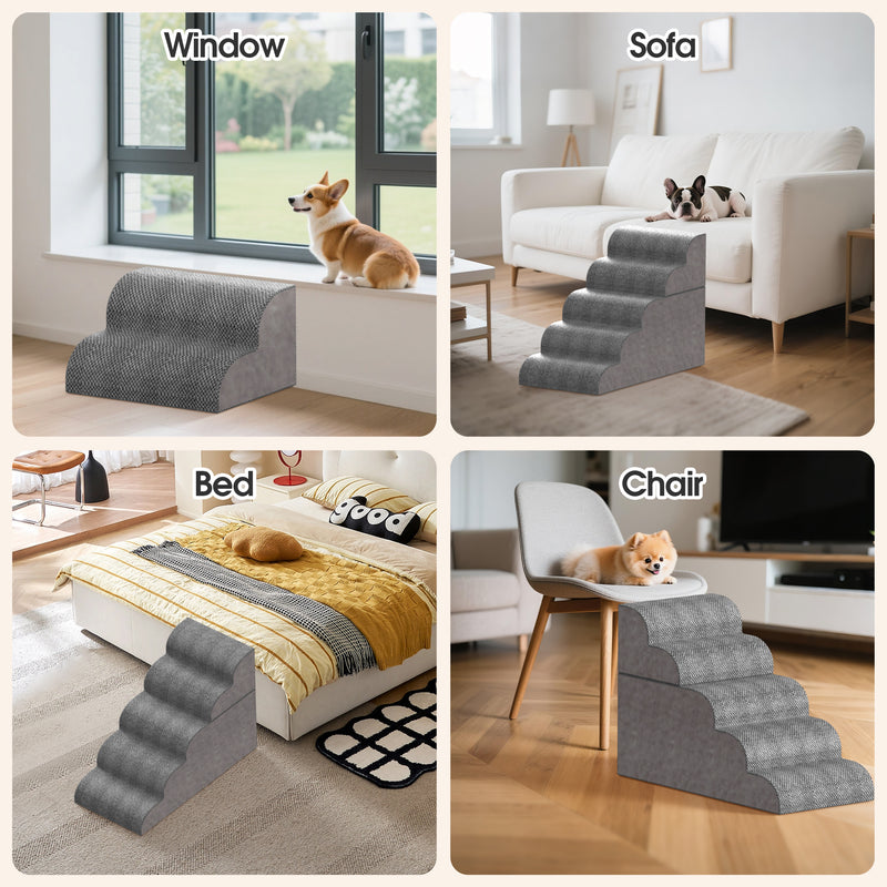 Advwin 2-in-1 Removable 5 Steps Pet Stairs