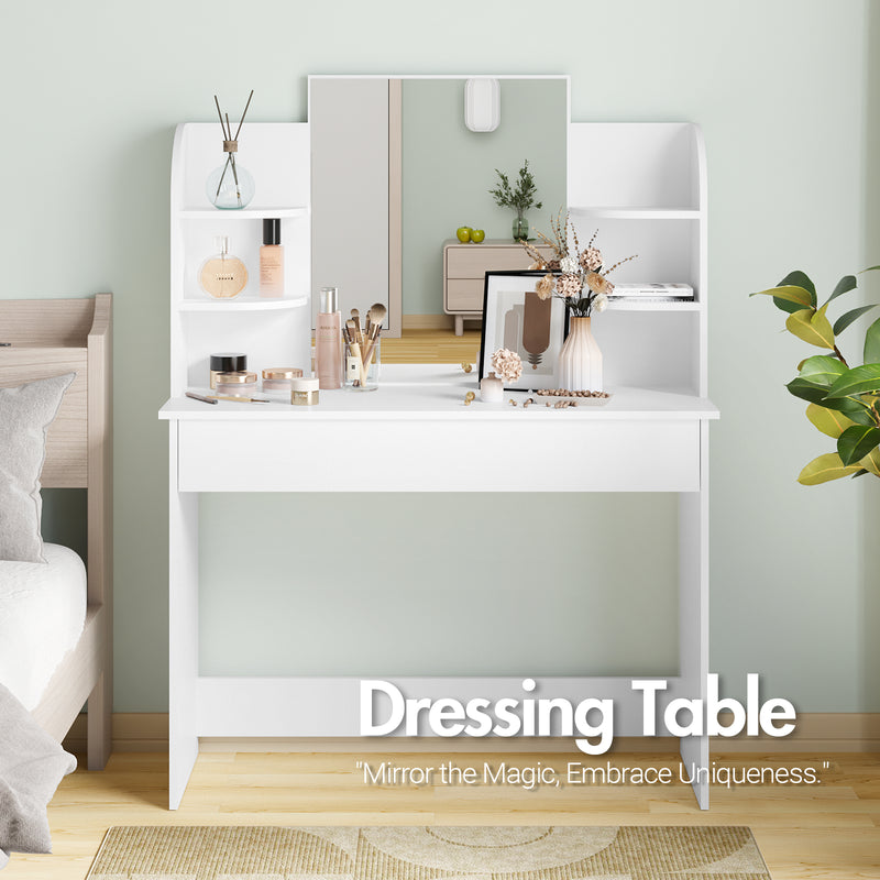 Advwin Dressing Table with Makeup Mirror Vanity Desk